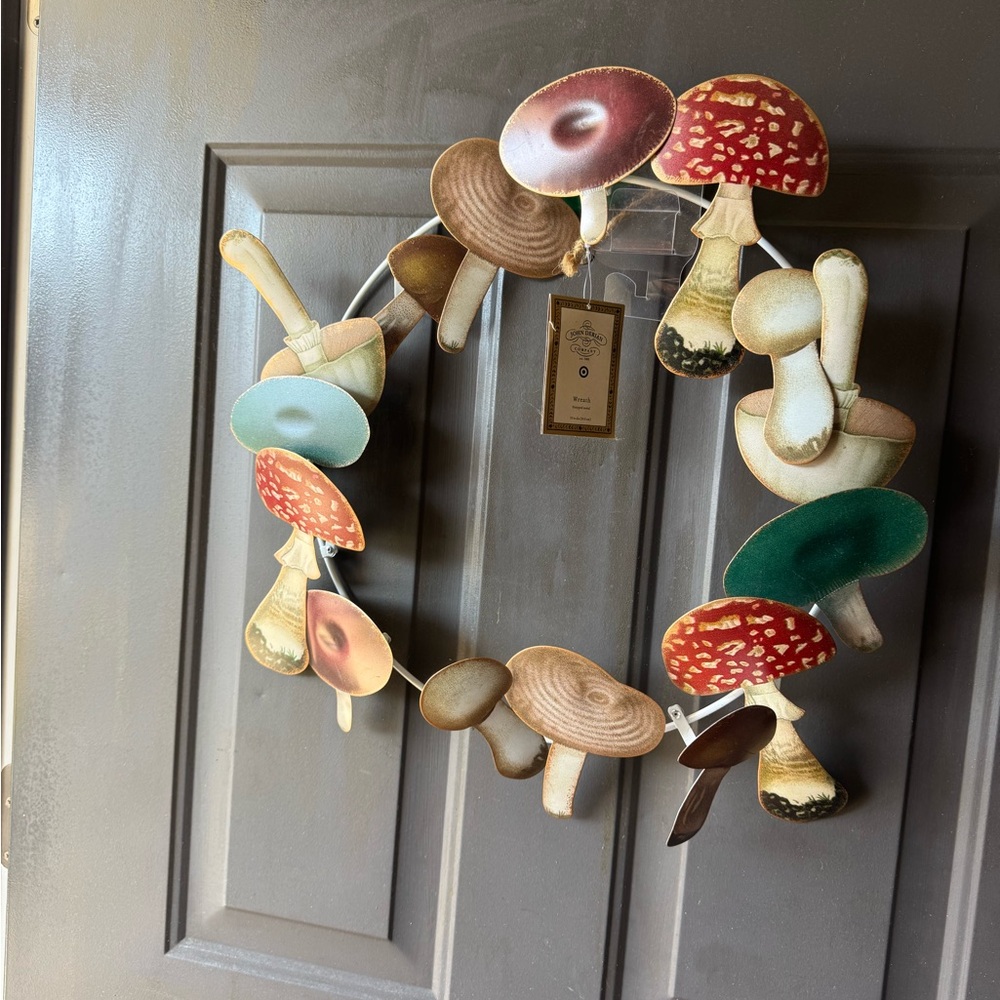 Colorful Mushroom Wreath John Derian X Target NWT